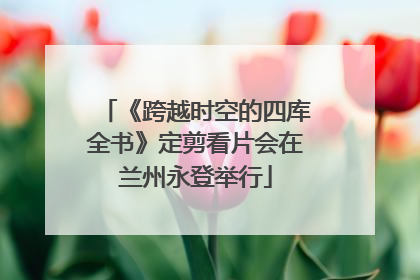 《跨越时空的四库全书》定剪看片会在兰州永登举行