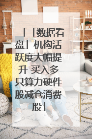 「数据看盘」机构活跃度大幅提升 买入多只算力硬件股减仓消费股