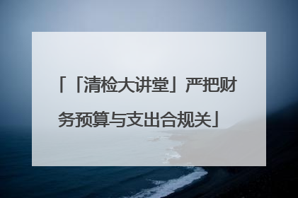 「清检大讲堂」严把财务预算与支出合规关