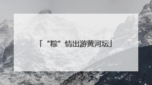“粽”情出游黄河坛