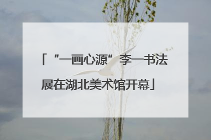 “一画心源”李一书法展在湖北美术馆开幕