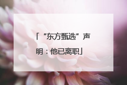 “东方甄选”声明：他已离职