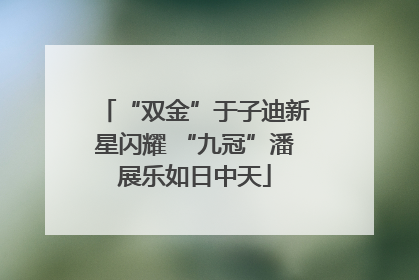 “双金”于子迪新星闪耀 “九冠”潘展乐如日中天