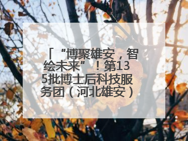 “博聚雄安，智绘未来”！第135批博士后科技服务团（河北雄安）活动成功举办