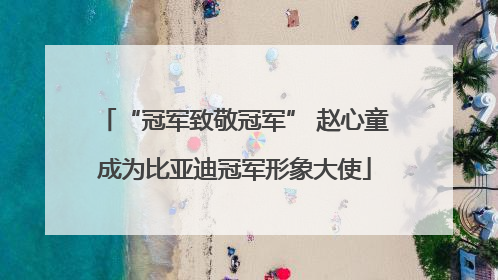 “冠军致敬冠军” 赵心童成为比亚迪冠军形象大使