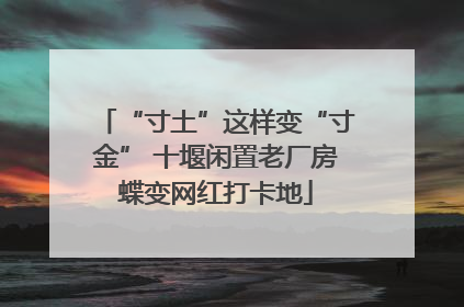 “寸土”这样变“寸金” 十堰闲置老厂房蝶变网红打卡地