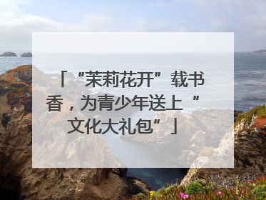 “茉莉花开”载书香，为青少年送上“文化大礼包”