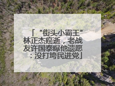“街头小霸王”林正杰癌逝，老战友许国泰曝他遗愿：没打垮民进党