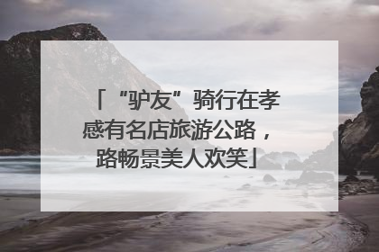 “驴友”骑行在孝感有名店旅游公路，路畅景美人欢笑