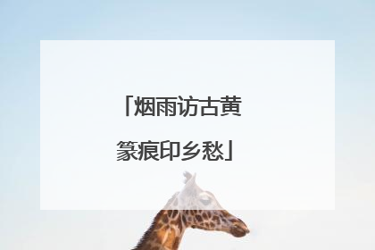 烟雨访古黄 篆痕印乡愁
