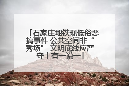 石家庄地铁现低俗恶搞事件 公共空间非“秀场” 文明底线应严守丨有一说一