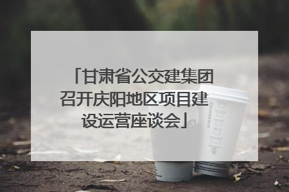 甘肃省公交建集团召开庆阳地区项目建设运营座谈会