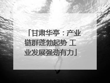 甘肃华亭：产业链群蓬勃起势 工业发展强劲有力