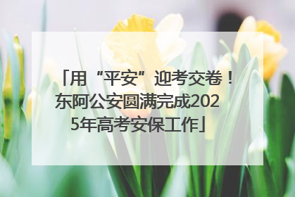 用“平安”迎考交卷！东阿公安圆满完成2025年高考安保工作