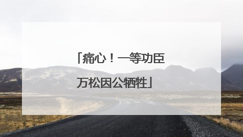 痛心！一等功臣万松因公牺牲