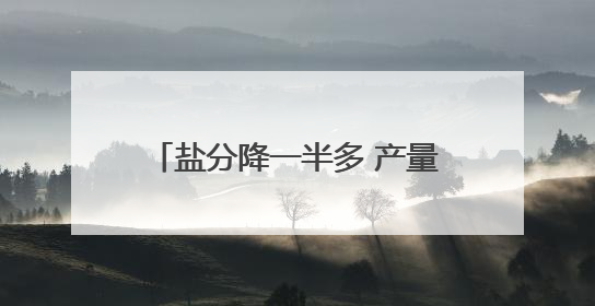 盐分降一半多 产量涨25% 看盐碱地如何变身“丰收田”