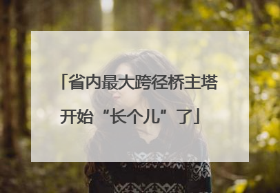 省内最大跨径桥主塔开始“长个儿”了