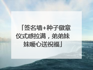 签名墙+种子徽章仪式感拉满，弟弟妹妹暖心送祝福