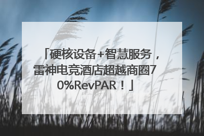 硬核设备+智慧服务，雷神电竞酒店超越商圈70%RevPAR！