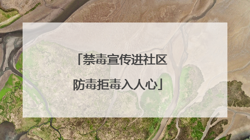 禁毒宣传进社区 防毒拒毒入人心