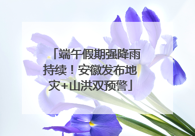 端午假期强降雨持续！安徽发布地灾+山洪双预警