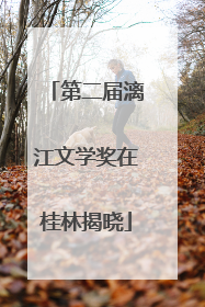 第二届漓江文学奖在桂林揭晓