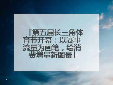 第五届长三角体育节开幕：以赛事流量为画笔，绘消费增量新图景