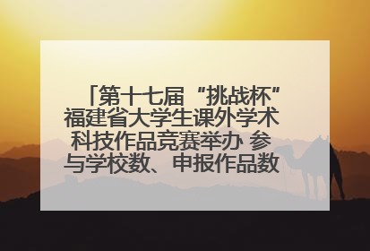 第十七届“挑战杯”福建省大学生课外学术科技作品竞赛举办 参与学校数、申报作品数创历史新高