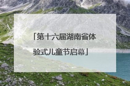 第十六届湖南省体验式儿童节启幕