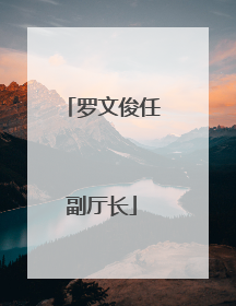 罗文俊任副厅长