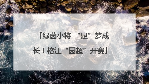 绿茵小将 “足”梦成长！榕江“园超”开赛