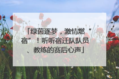 绿茵逐梦，激情燃“宿”！听听宿迁队队员、教练的赛后心声
