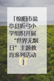 绵阳市盐亭县折弓小学组织开展“世界无烟日”主题教育系列活动