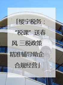 绥宁税务：“税课”送春风 三税政策精准辅导助企合规经营