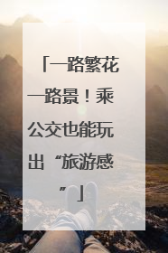 一路繁花一路景！乘公交也能玩出“旅游感”