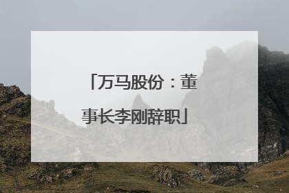 万马股份：董事长李刚辞职