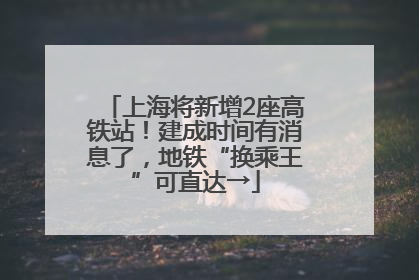 上海将新增2座高铁站！建成时间有消息了，地铁“换乘王”可直达→