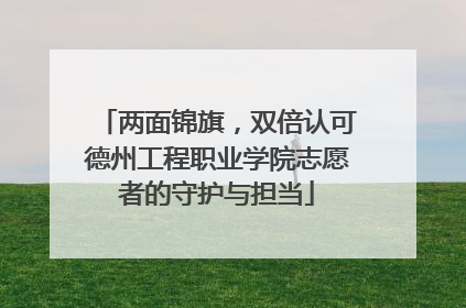 两面锦旗，双倍认可德州工程职业学院志愿者的守护与担当
