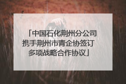 中国石化荆州分公司携手荆州市青企协签订多项战略合作协议