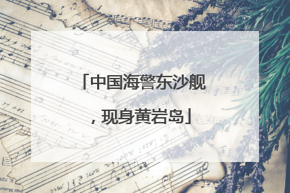 中国海警东沙舰，现身黄岩岛