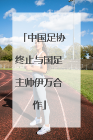 中国足协终止与国足主帅伊万合作