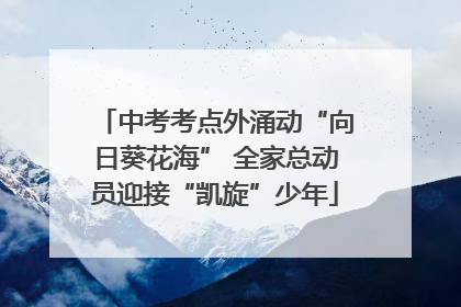 中考考点外涌动“向日葵花海” 全家总动员迎接“凯旋”少年