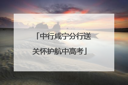 中行咸宁分行送关怀护航中高考