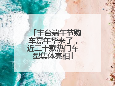 丰台端午节购车嘉年华来了，近二十款热门车型集体亮相