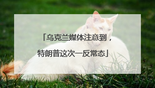乌克兰媒体注意到，特朗普这次一反常态