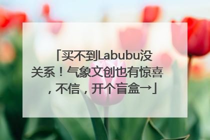 买不到Labubu没关系！气象文创也有惊喜，不信，开个盲盒→