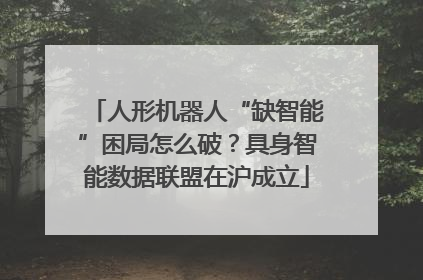 人形机器人“缺智能”困局怎么破？具身智能数据联盟在沪成立