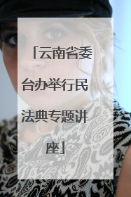 云南省委台办举行民法典专题讲座