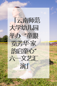 云南师范大学幼儿园举办“童眼览芳华·家韵启童心”六一文艺汇演