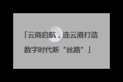 云商启航，连云港打造数字时代新“丝路”